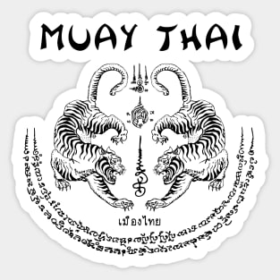 Muay Thai Tiger Sak Yant Tattoo Kickboxing Thailand Sticker